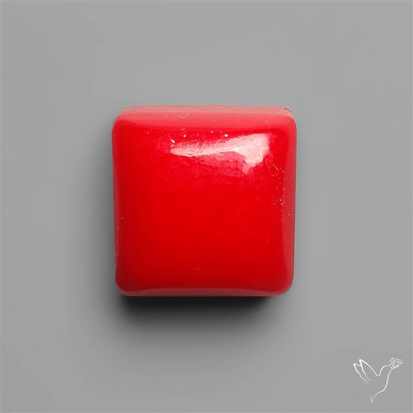 Red Rosarita Gold Slag Cabochon