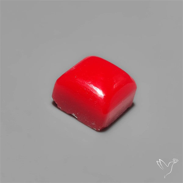 Red Rosarita Gold Slag Cabochon