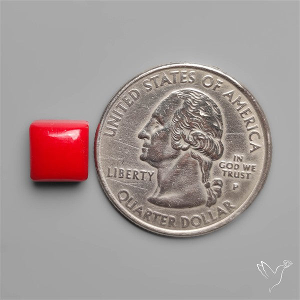 Red Rosarita Gold Slag Cabochon