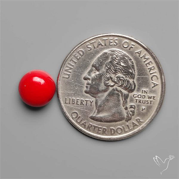 Red Rosarita Gold Slag Cabochon