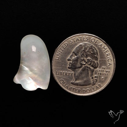 Himalayan Quartz With Mother Of Pearl Ghost Carving Doublet