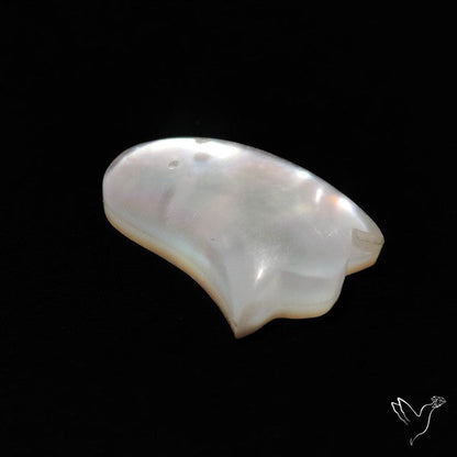 Himalayan Quartz With Mother Of Pearl Ghost Carving Doublet