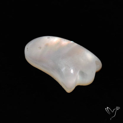 Himalayan Quartz With Mother Of Pearl Ghost Carving Doublet