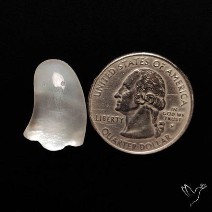 Himalayan Quartz With Mother Of Pearl Ghost Carving Doublet