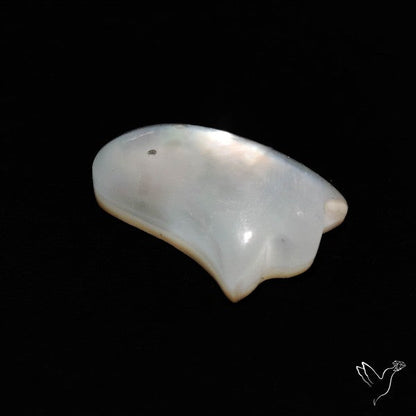 Himalayan Quartz With Mother Of Pearl Ghost Carving Doublet