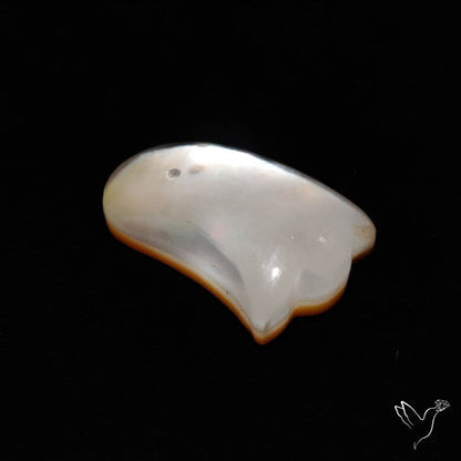 Himalayan Quartz With Mother Of Pearl Ghost Carving Doublet