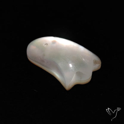 Himalayan Quartz With Mother Of Pearl Ghost Carving Doublet