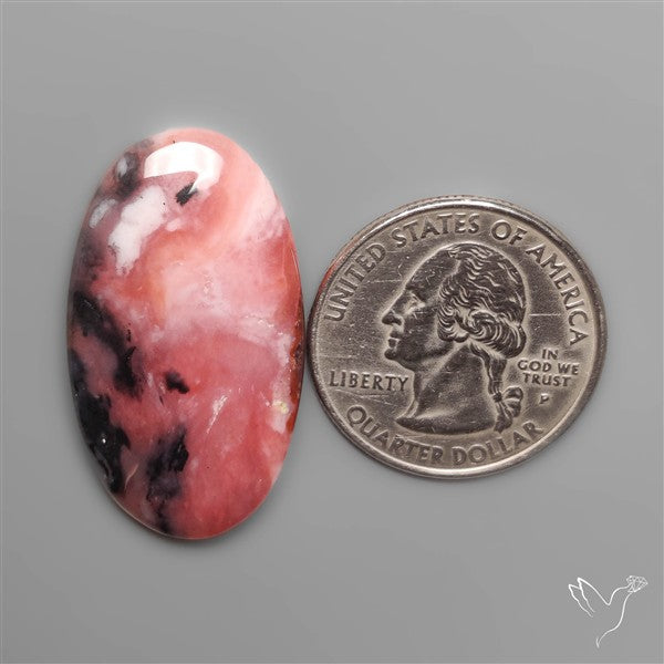 Peruvian Pink Opal with Dendrite Cabochon