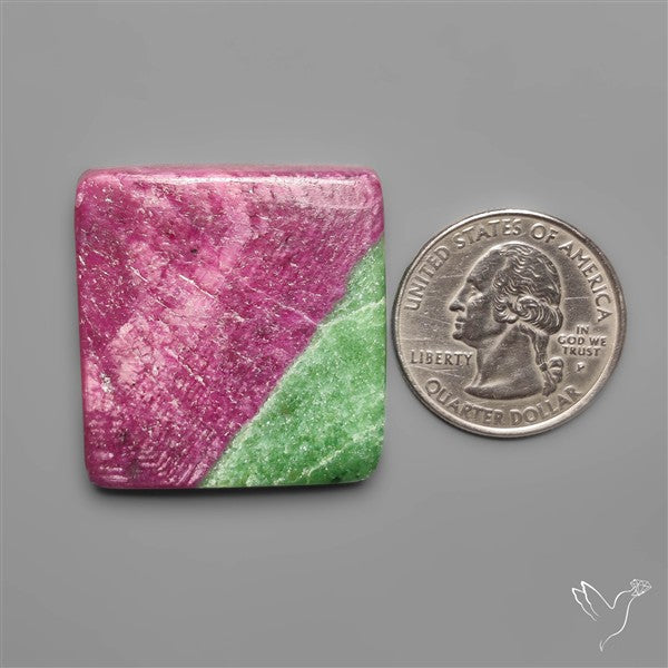 Flashy Ruby In Zoisite Cabochon