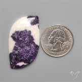 Purple Lepidolite with Quartz Cabochon