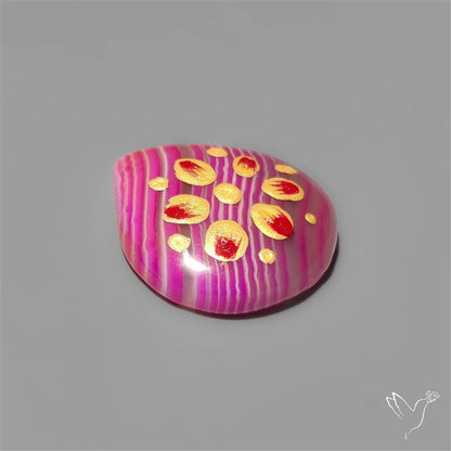 Botswana Agate Indian Hand Paint Art Stone
