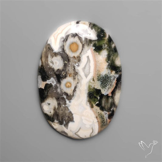 Rare Orbicular Ocean Jasper with a face pattern