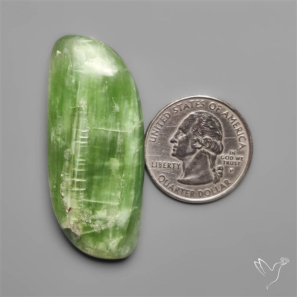 Rare Large Green Kammererite Cabochon