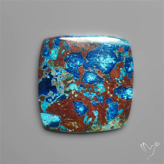 Large Azurite Shattuckite with Cuprite Cabochon