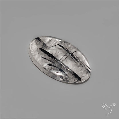 Black Tourmalinated Quartz Cabochon