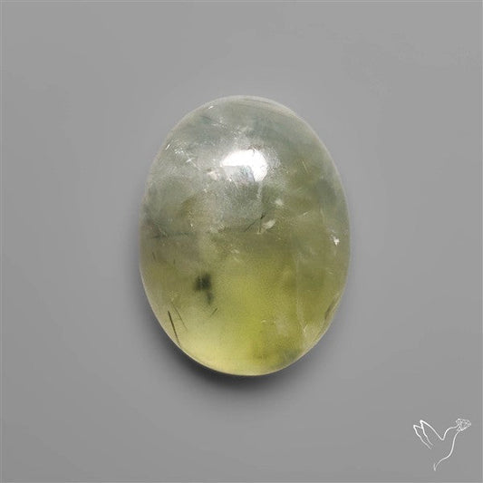 Black Tourmalinated Prehnite Cabochon