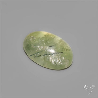 Black Tourmalinated Prehnite Cabochon