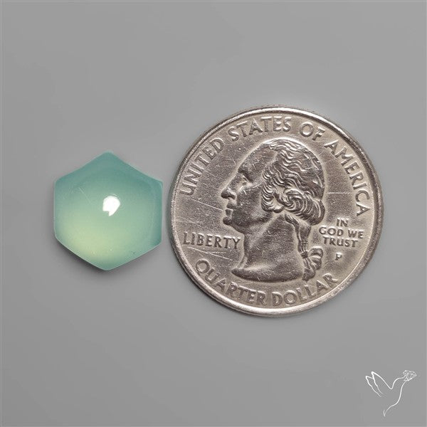 Aqua Chalcedony Hexagon