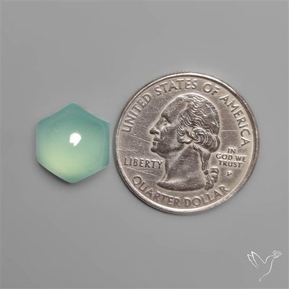 Aqua Chalcedony Hexagon