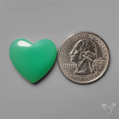 Gemmy Chrysoprase Heart Carving