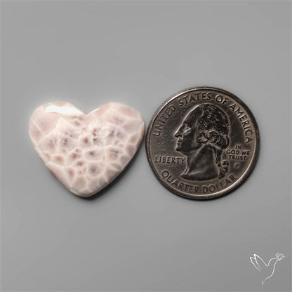 Thomsonite Heart Carving (Pink Larimar)
