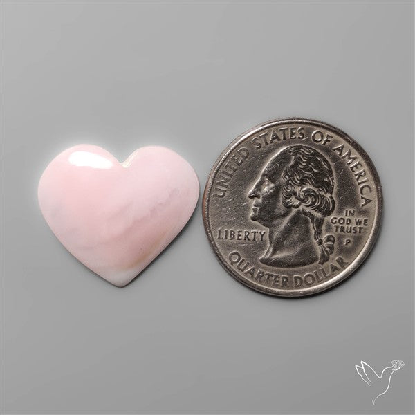 Pink Opal Heart Carving