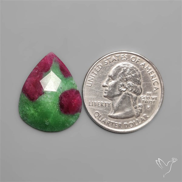 Rose Cut Ruby In Zoisite