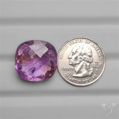 Checkerboard Cut Faceted Amethyst