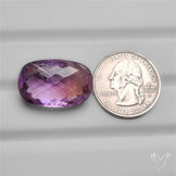 Checkerboard Cut Faceted Amethyst