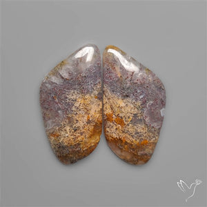 Red Moss Agate Pair