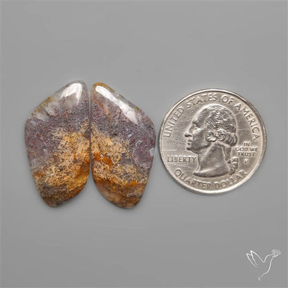 Red Moss Agate Pair