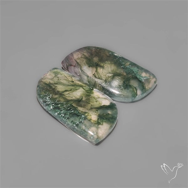 Moss Agates Pair