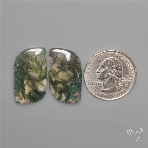 Moss Agates Pair
