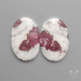 Pink Tourmaline In Quartz Pair