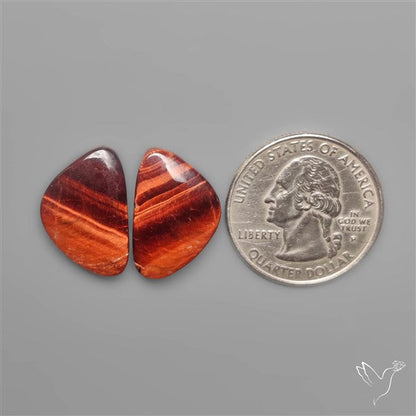Red Tiger Eyes Pair