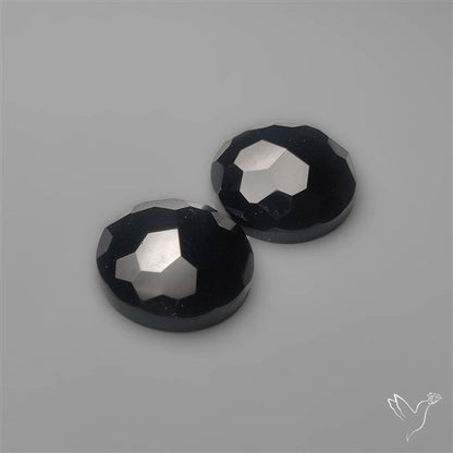 Checker Cut Black Onyx Pair