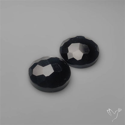 Checker Cut Black Onyx Pair