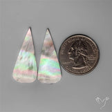 Rainbow Tahitian Black Mother Of Pearls Pair