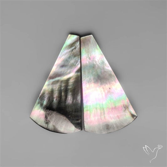 Rainbow Tahitian Black Mother Of Pearls Pair