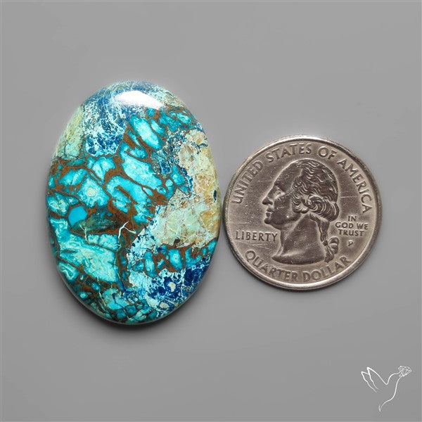 Azurite with Shattuckite Cabochon