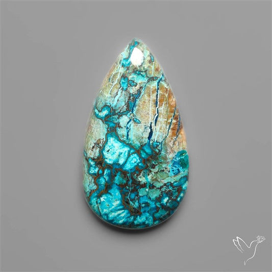 Azurite with Shattuckite and Cuprite Cabochon
