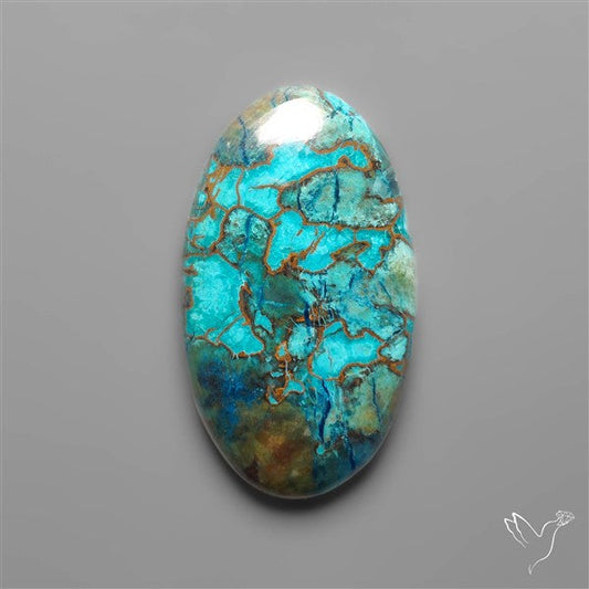 Azurite with Shattuckite and Cuprite Cabochon
