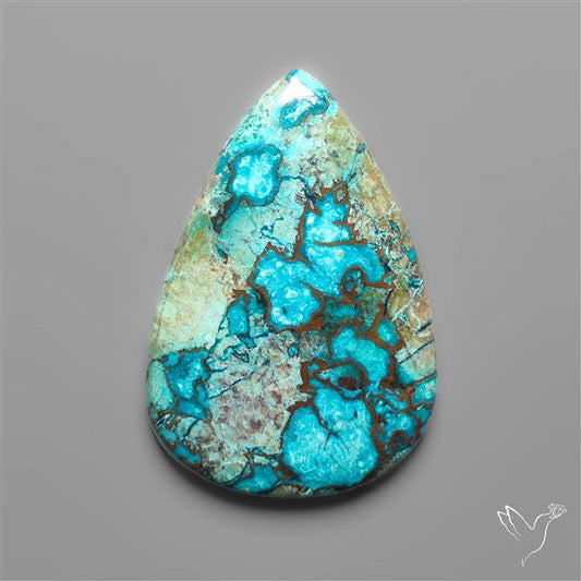 Azurite with Shattuckite and Cuprite Cabochon