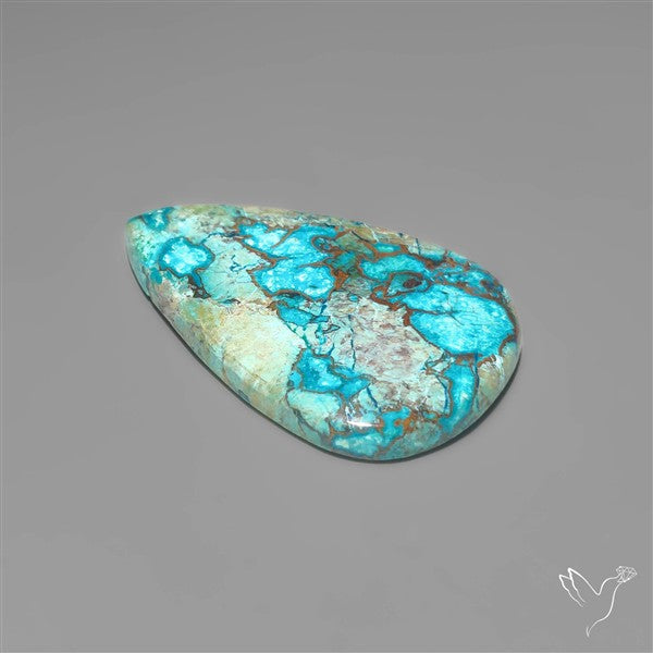 Azurite with Shattuckite and Cuprite Cabochon