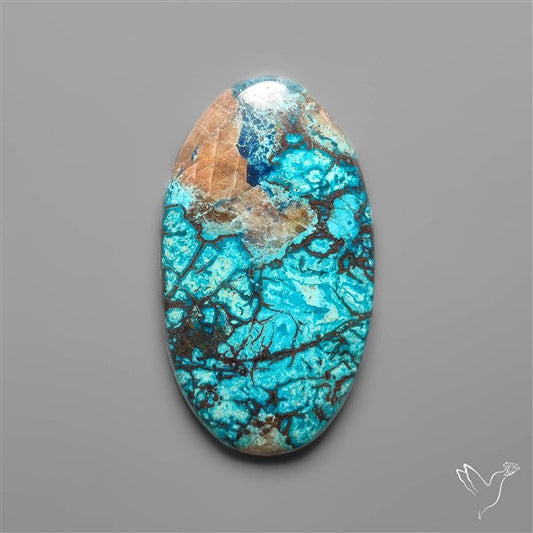 Azurite with Shattuckite and Cuprite Cabochon