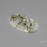 Green Rutilated Quartz Cabochon