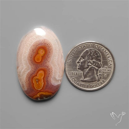 Selected Botryoidal Seam Agate Cabochon