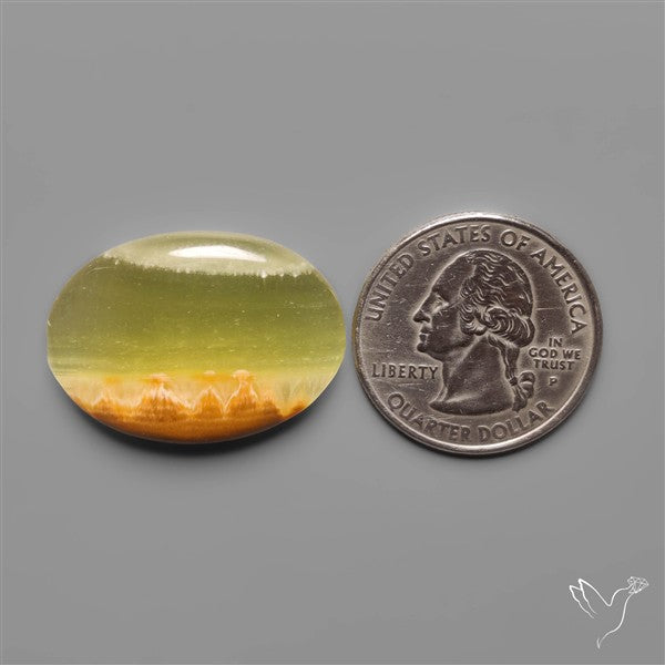 Gemmy Green Calcite Cabochon