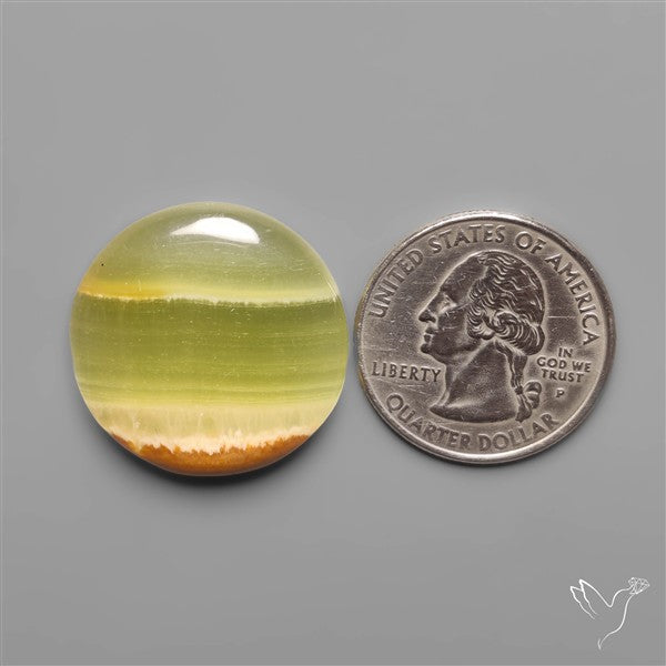 Gemmy Green Calcite Cabochon