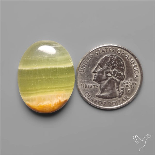 Gemmy Green Calcite Cabochon